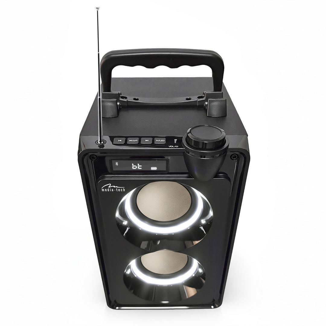 Tragbarer Bluetooth-Lautsprecher OVERBOX MT3186, UKW-Radio, SD-Karten- und USB-Unterstützung, RMS-Leistung 30 W, Mediatech