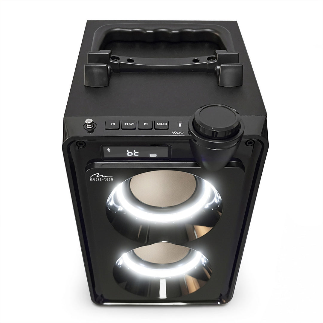 Tragbarer Bluetooth-Lautsprecher OVERBOX MT3186, UKW-Radio, SD-Karten- und USB-Unterstützung, RMS-Leistung 30 W, Mediatech