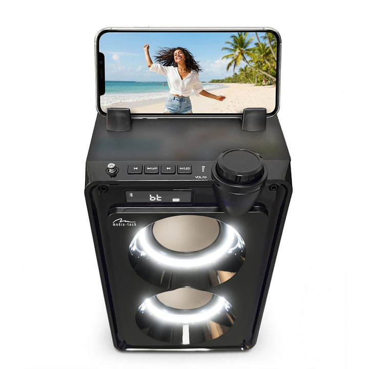Tragbarer Bluetooth-Lautsprecher OVERBOX MT3186, UKW-Radio, SD-Karten- und USB-Unterstützung, RMS-Leistung 30 W, Mediatech