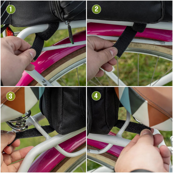 Tasche, Fahrradtasche für den Gepäckträger, hinten, Fassungsvermögen 12 l, wasserdicht, Vayox