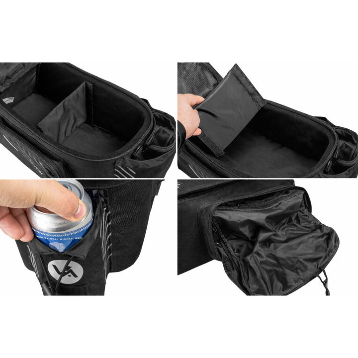 Tasche, Fahrradtasche für den Gepäckträger, hinten, Fassungsvermögen 12 l, wasserdicht, Vayox