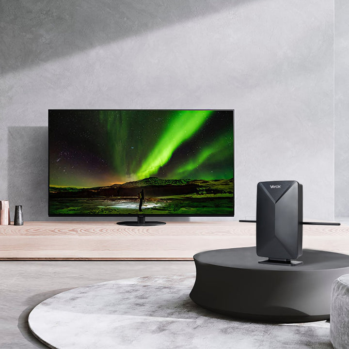 Aktive Antenne, Zimmerantenne, Innenantenne, Außenantenne, DVB-T2, terrestrisches 4K-Fernsehen, Vayox
