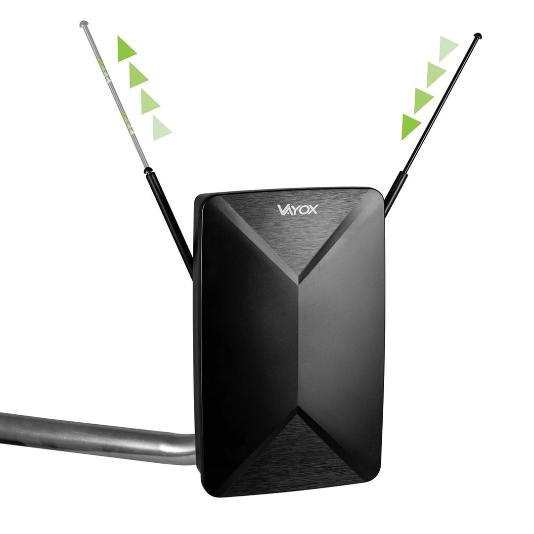Aktive Antenne, Zimmerantenne, Innenantenne, Außenantenne, DVB-T2, terrestrisches 4K-Fernsehen, Vayox