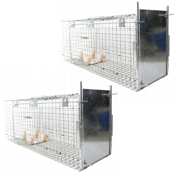 Lebendfalle, Falle für Marder, Ratten, Mäuse, Nerze, Wiesel, Viano P2, 2 Stück
