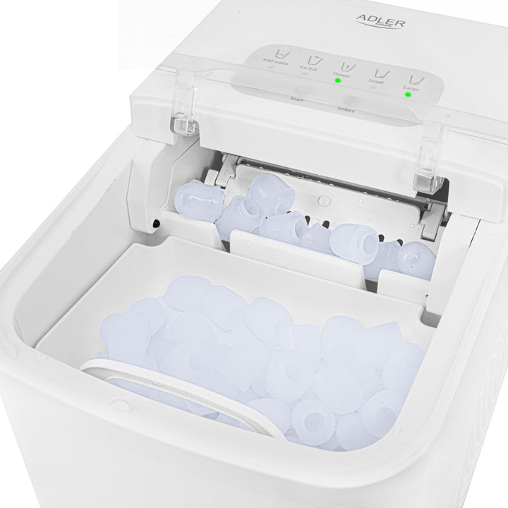 Eiswürfelmaschine, 12 kg/24 h, 2 Eiswürfelgrößen, Reinigungsmodus, leiser Betrieb, Touchscreen, AD 8800, Adler