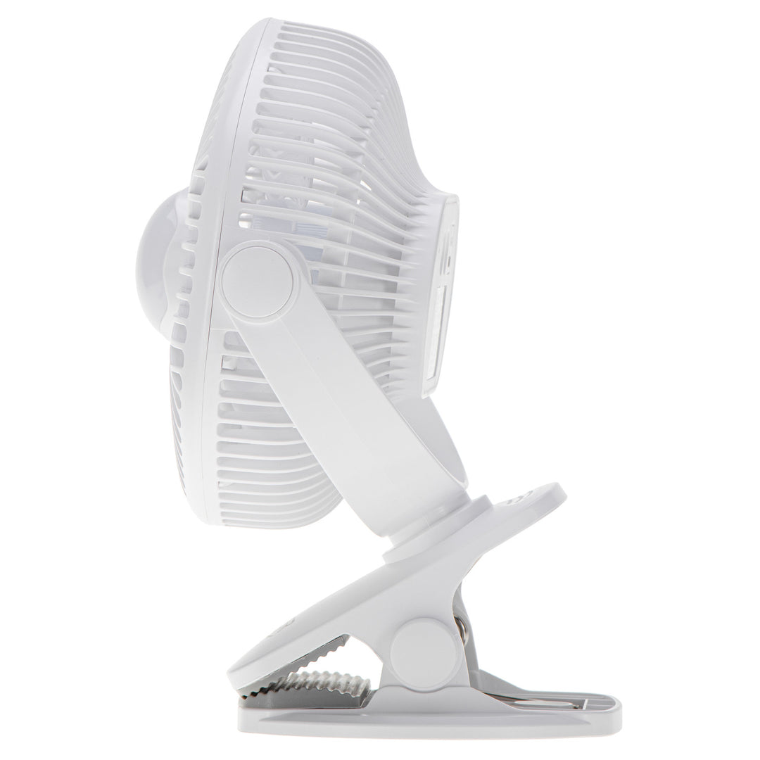 5"/12,7 cm Akku-Ventilator mit Clip – USB / LED, AD 7335, Adler
