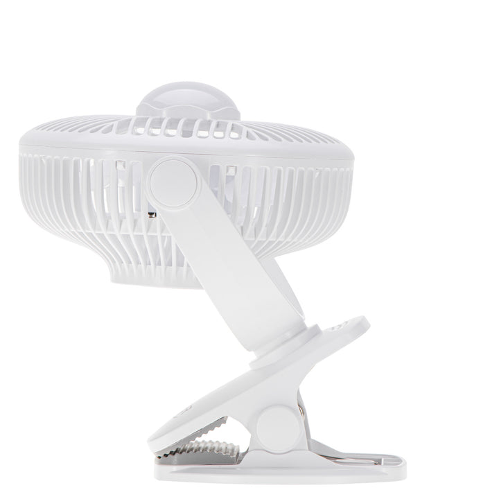 5"/12,7 cm Akku-Ventilator mit Clip – USB / LED, AD 7335, Adler