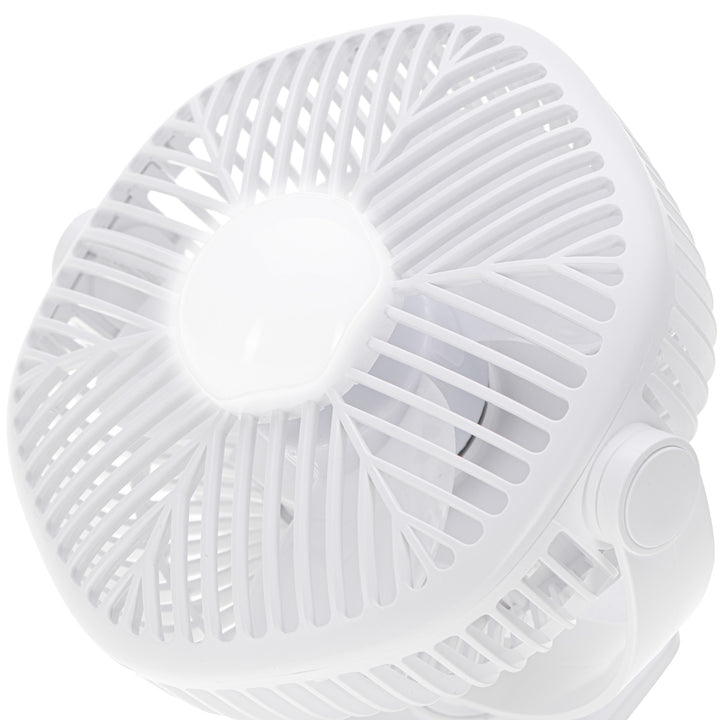 5"/12,7 cm Akku-Ventilator mit Clip – USB / LED, AD 7335, Adler