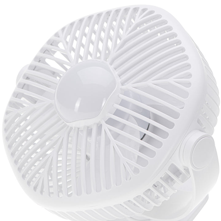 5"/12,7 cm Akku-Ventilator mit Clip – USB / LED, AD 7335, Adler