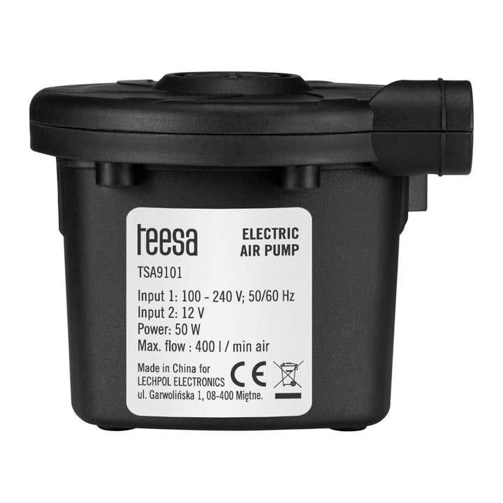 Elektrische Pumpe für Luftmatratzen und Schwimmbecken, 12 V, 230 V, Teesa