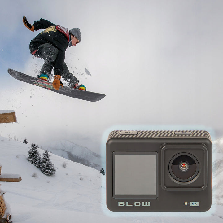 Pro4U 5K Blow Action-Kamera, 5K-Ultra-HD-Auflösung, 20 Megapixel, 160°-Weitwinkelobjektiv, wasserdicht, Fernbedienung, 78-568#