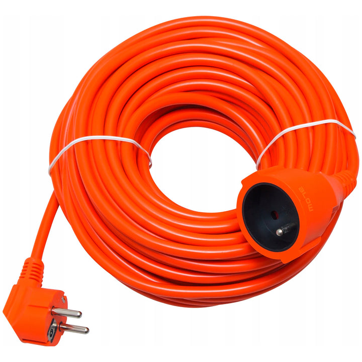 Blow-Verlängerungskabel, Farbe: orange, Länge: 30 m, geerdete Steckdose, PR-160