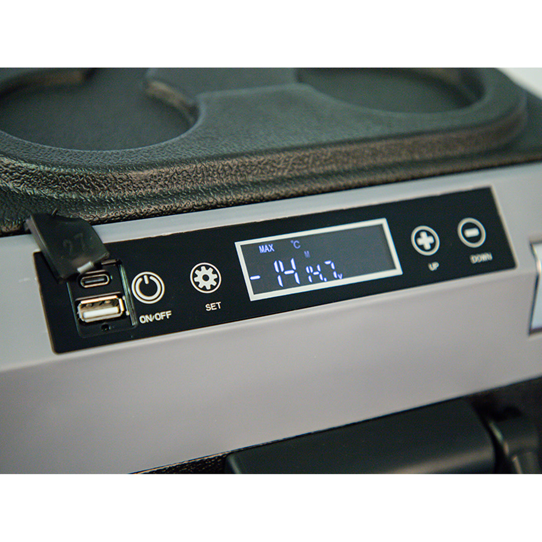 Blow Kompressor-Kühlbox für den Auto- und Campinggebrauch, Fassungsvermögen 35 l, Touch-Bedienfeld, 12 V, 24 V und 230 V, USB-C-Anschluss, 44-208#