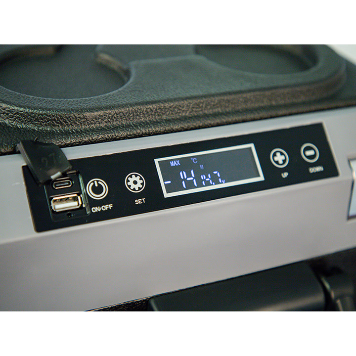 Blow Kompressor-Kühlbox für den Auto- und Campinggebrauch, Fassungsvermögen 35 l, Touch-Bedienfeld, 12 V, 24 V und 230 V, USB-C-Anschluss, 44-208#