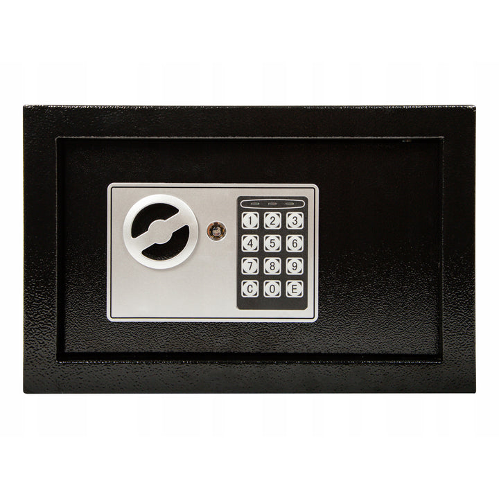 Blow-Tresor mit elektronischem Schloss, Maße 31 x 20 x 20 cm, Verriegelung per Schlüssel + Code, 44-702