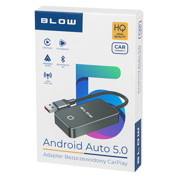 Blow Universal-Adapter für CarPlay/Android Auto, Bluetooth 5.0, Leistungsaufnahme 0,75 W, Plug & Play, 78-429