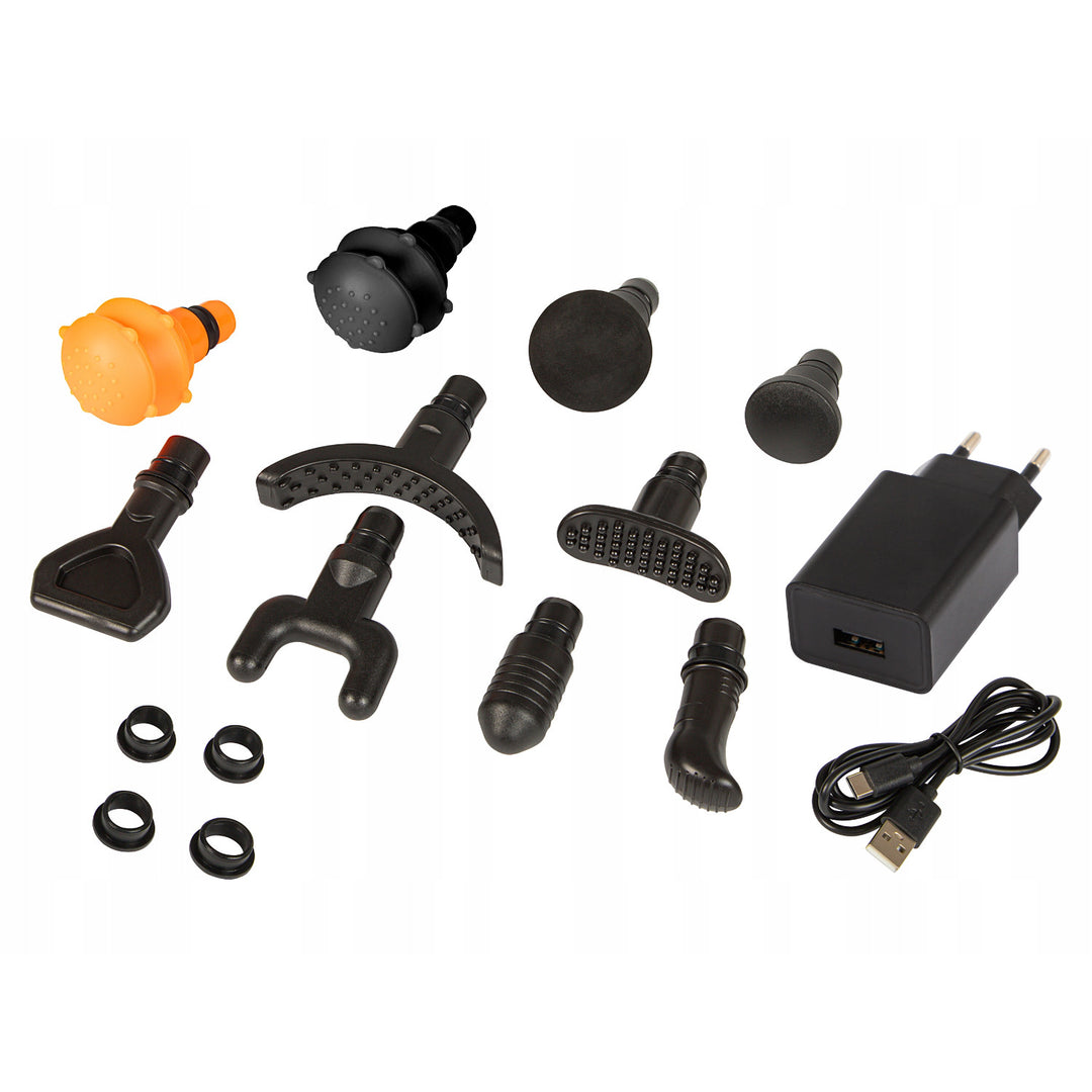 Blow-Massagegerät, 10 Aufsätze, Ladegerät und Koffer, Leistung 200 W, 30 Geschwindigkeitsstufen, Schnellladefunktion, 44-341