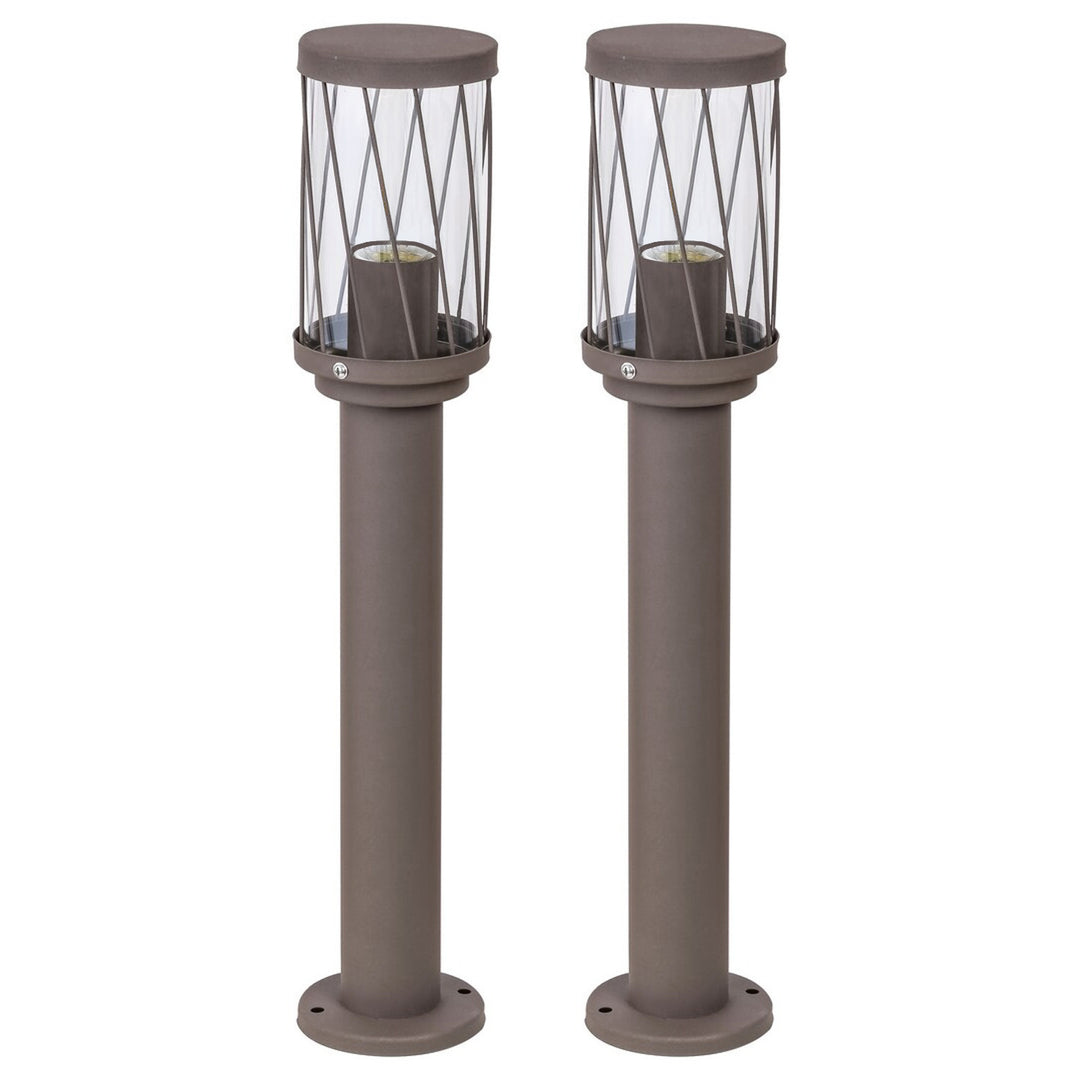 Rabalux Budapest Garten-Standleuchte, IP44, Farbe: Braun, E27-Gewinde, max. 40 W, 8889, 2 Stück