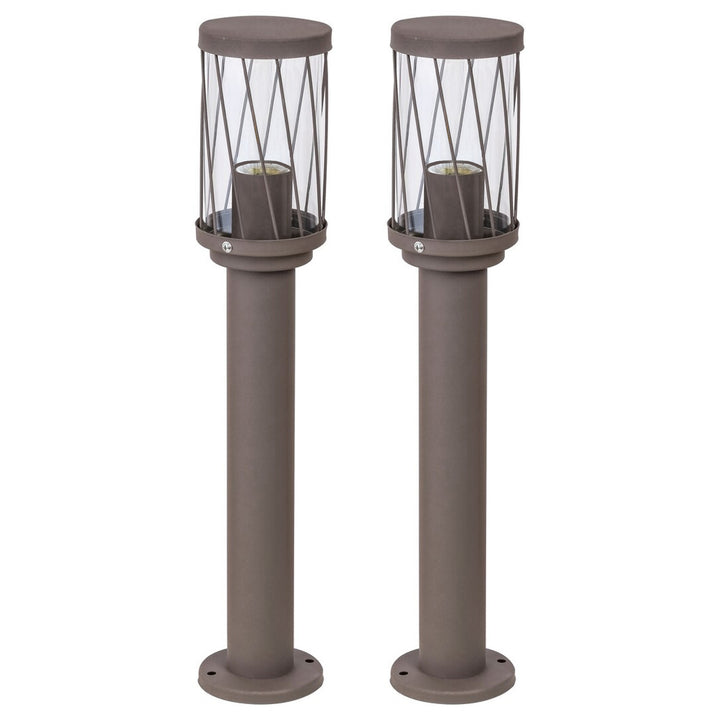 Rabalux Budapest Garten-Standleuchte, IP44, Farbe: Braun, E27-Gewinde, max. 40 W, 8889, 2 Stück