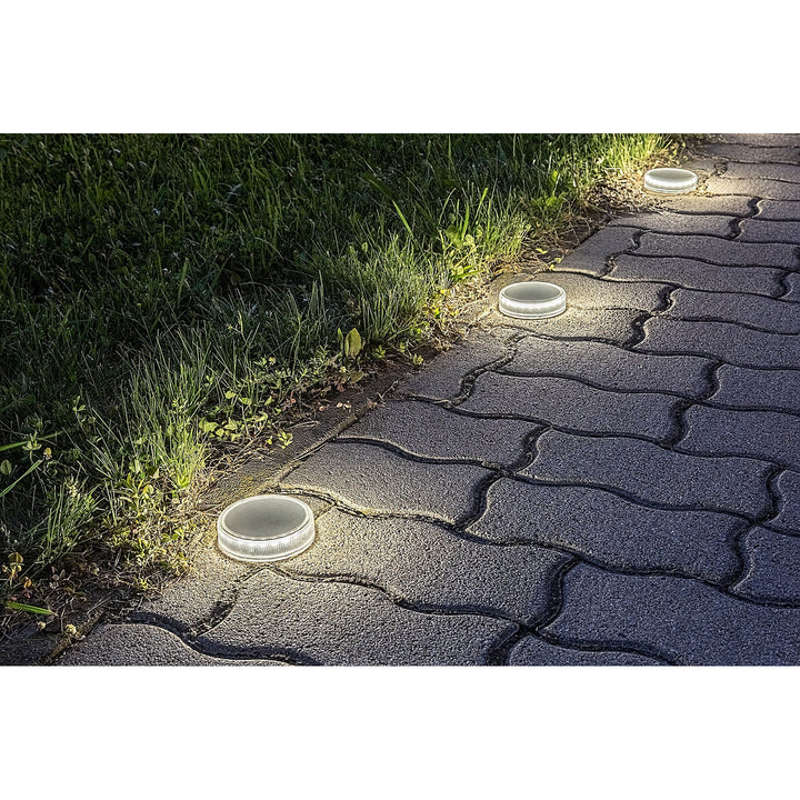 Trillo LED-Solarlampe 0,3 W, Dämmerungssensor, transparent, IP65, K 4000, 77175, 4 Stück