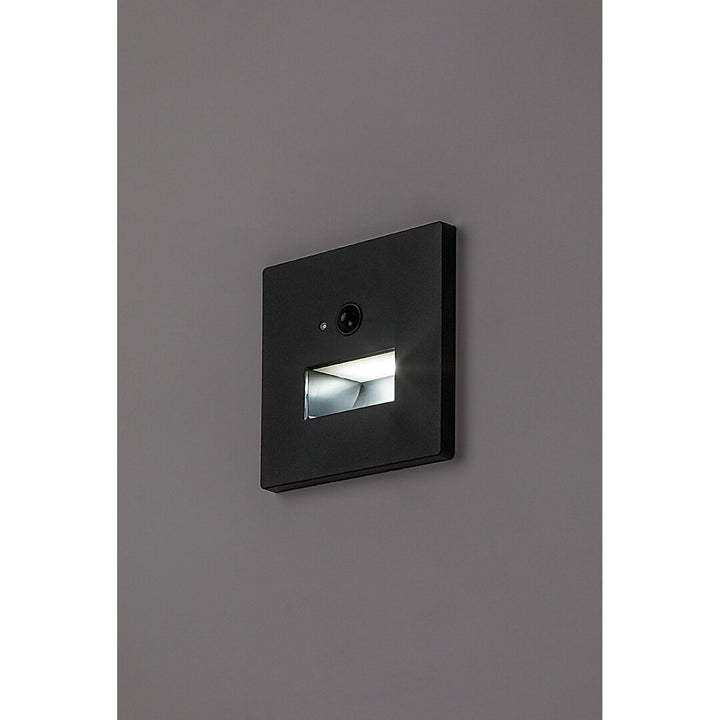 Lunca LED-Lampe 1 W, IP20, schwarz, 3000, 4500, 6500 K, Bewegungsmelder, Lichtsensor, 77197, 2 Stück
