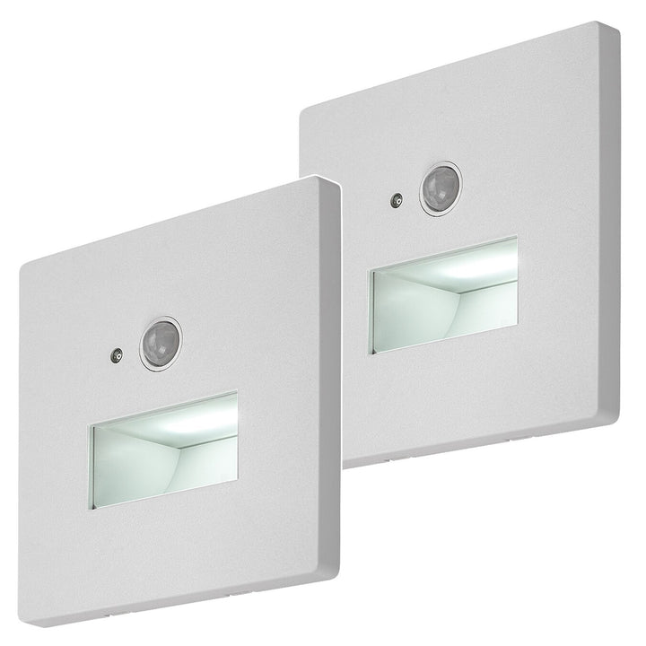 Lunca LED-Lampe 1 W, IP20, weiß, 3000, 4500, 6500 K, Bewegungsmelder, Lichtsensor, 77198, 2 Stück