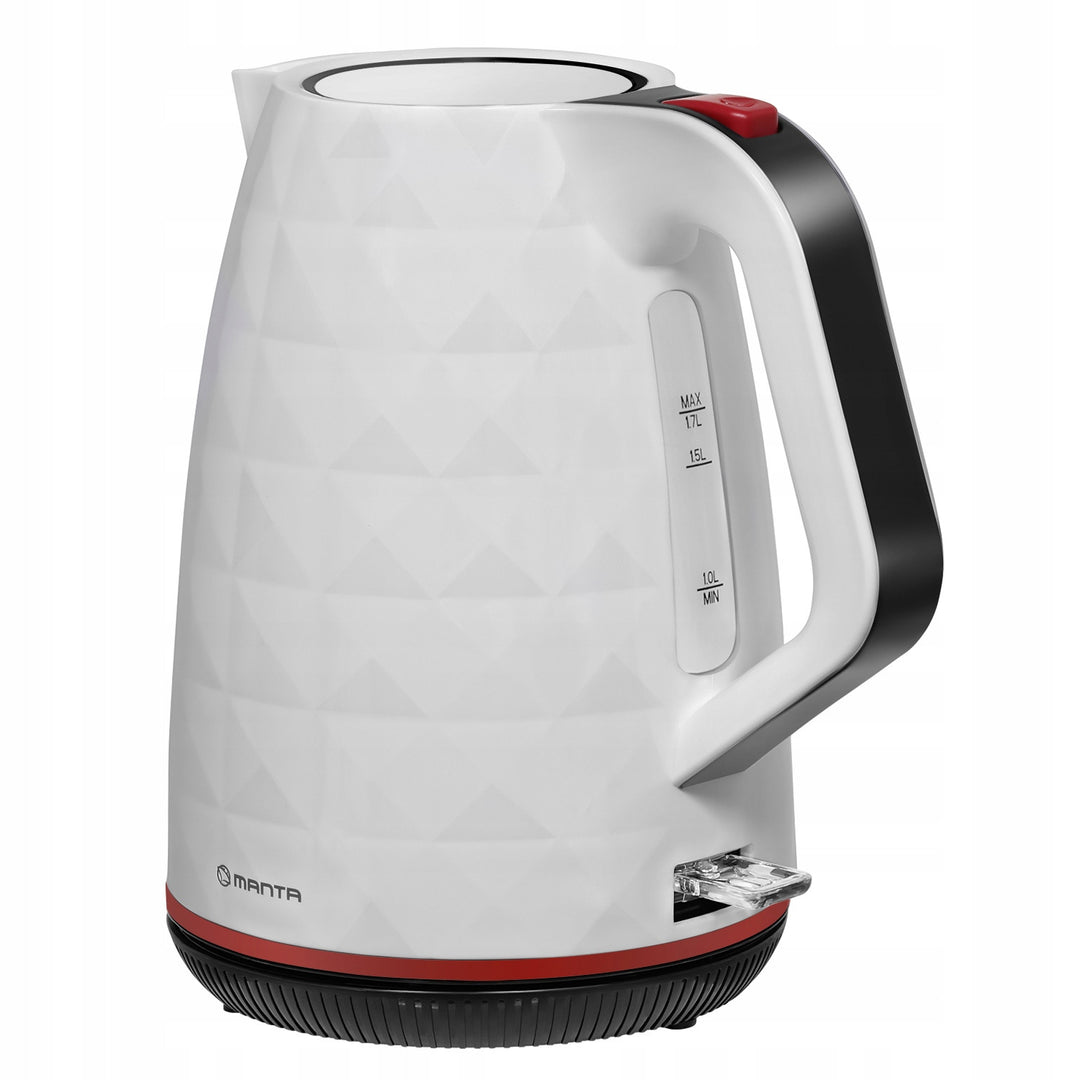 Manta ORISA kabelloser Wasserkocher, 1,7 l, 2200 W, weiß