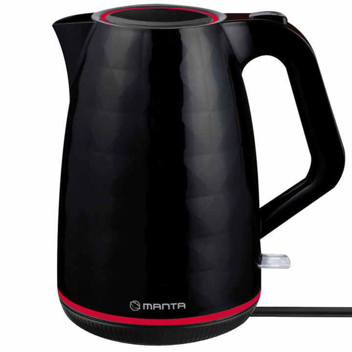 Manta ORISA kabelloser Wasserkocher, 1,7 l, 2200 W, schwarz