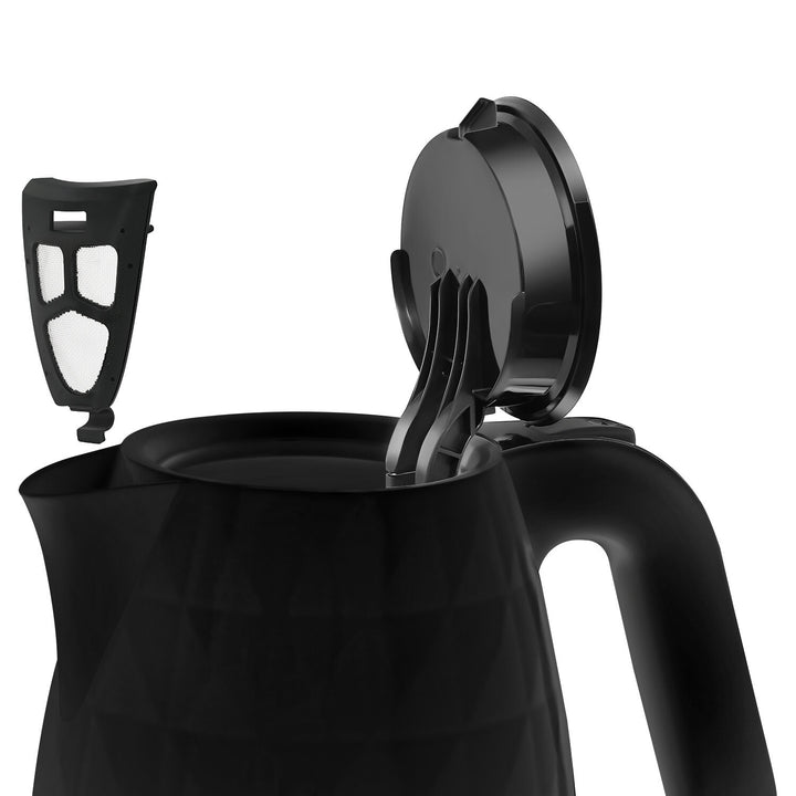 Manta ORISA kabelloser Wasserkocher, 1,7 l, 2200 W, schwarz