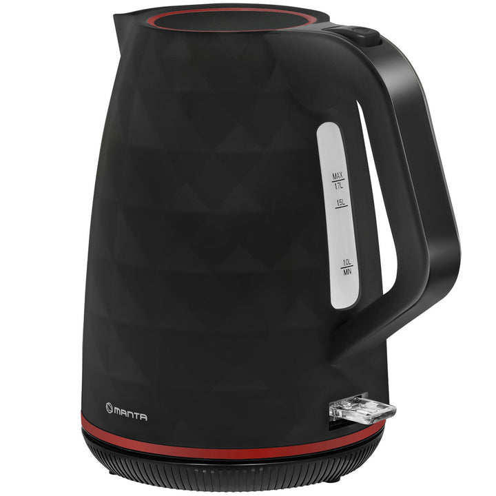 Manta ORISA kabelloser Wasserkocher, 1,7 l, 2200 W, schwarz