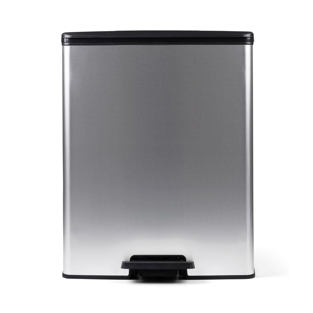 Curver-Treteimer, 2 Behälter à 26 l, metallisiert, silberfarben, 251002