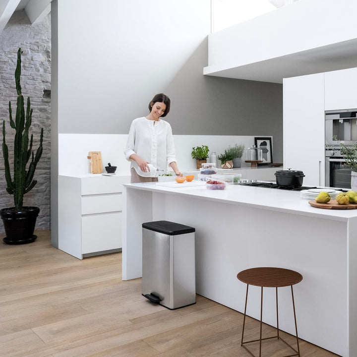Curver-Treteimer, 2 Behälter à 26 l, metallisiert, silberfarben, 251002