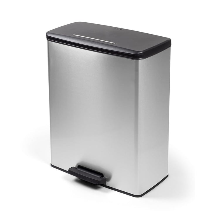Curver-Treteimer, 2 Behälter à 26 l, metallisiert, silberfarben, 251002
