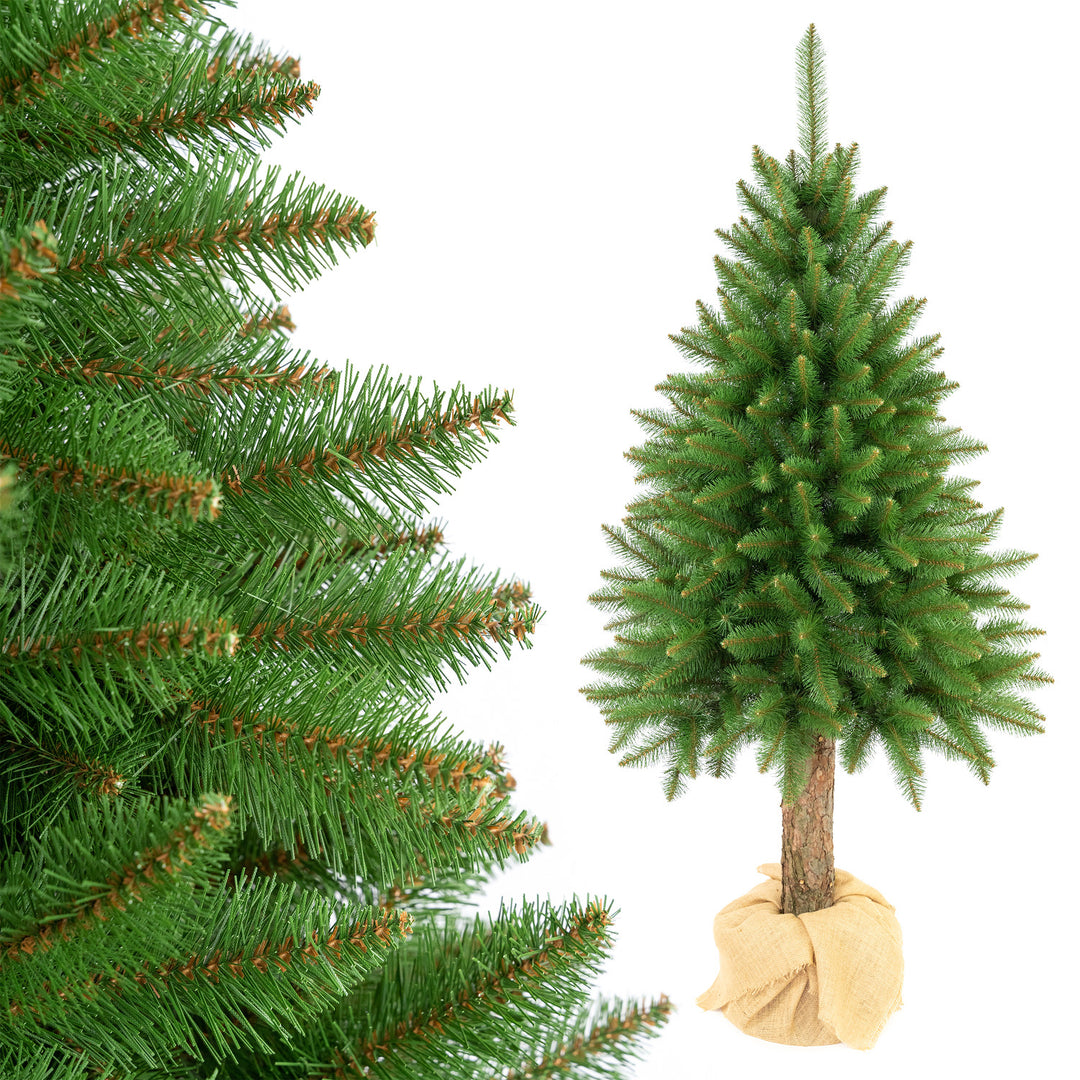Premium-Fichten-Weihnachtsbaum am Stamm, 180 cm, dicht und naturgetreu, Damich