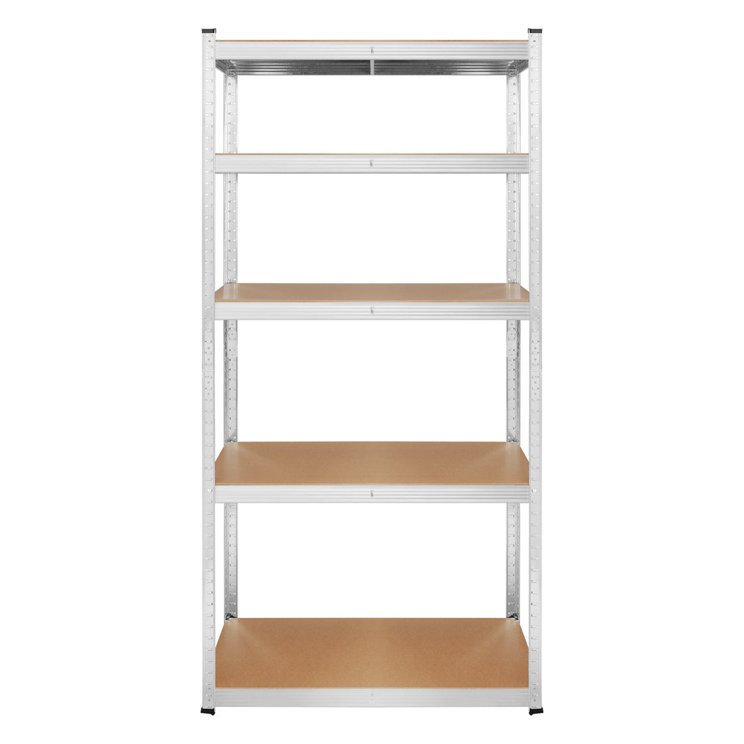 Metall-Lagergestell, 5 Fachböden, maximale Tragkraft bis zu 750 kg, 180 x 90 x 40, silber, Rebel, 2 Stück