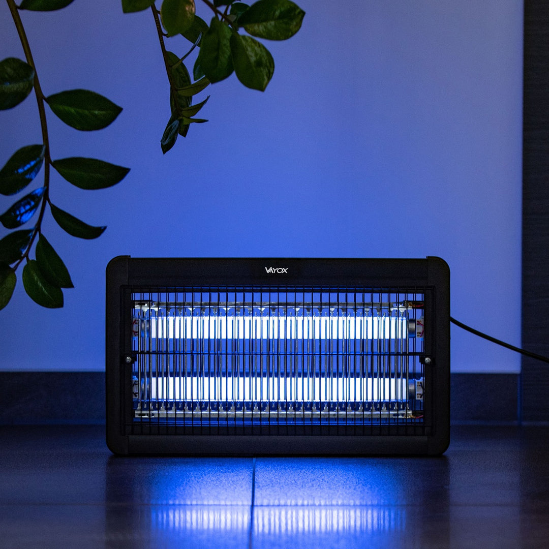 Insektenvernichter gegen Mücken, Fliegen und Motten, elektrische Falle, UV, 20 W, Vayox, 2 Stück