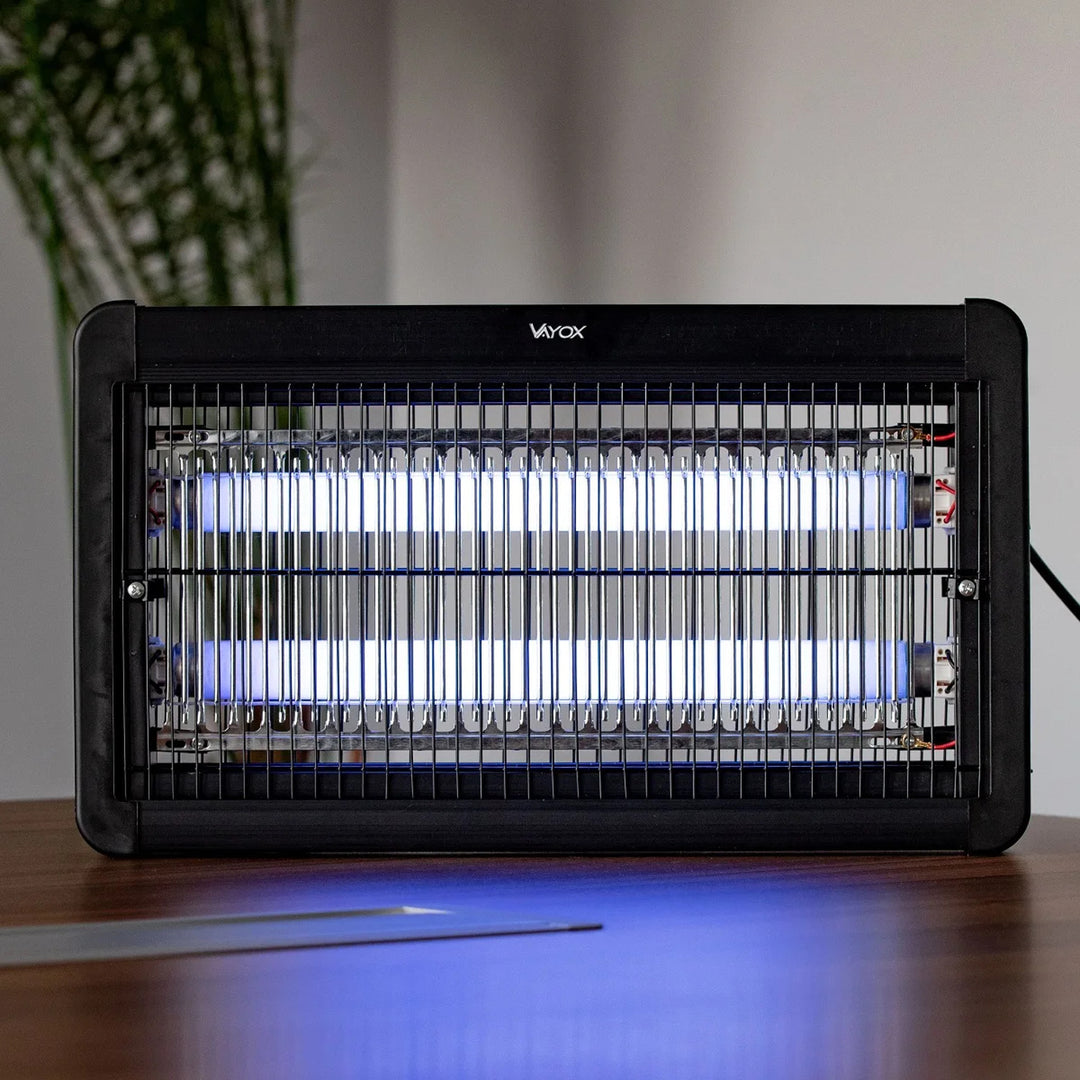 Insektenvernichter gegen Mücken, Fliegen und Motten, elektrische Falle, UV, 20 W, Vayox, 2 Stück