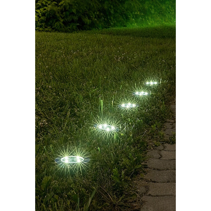 Rabalux Dannet Solar-Gartenleuchte, IP44, Farbe: Chrom satiniert, 7975, 2 Stück