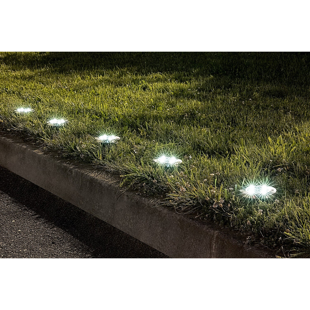 Rabalux Dannet Solar-Gartenleuchte, IP44, Farbe: Chrom satiniert, 7975, 2 Stück