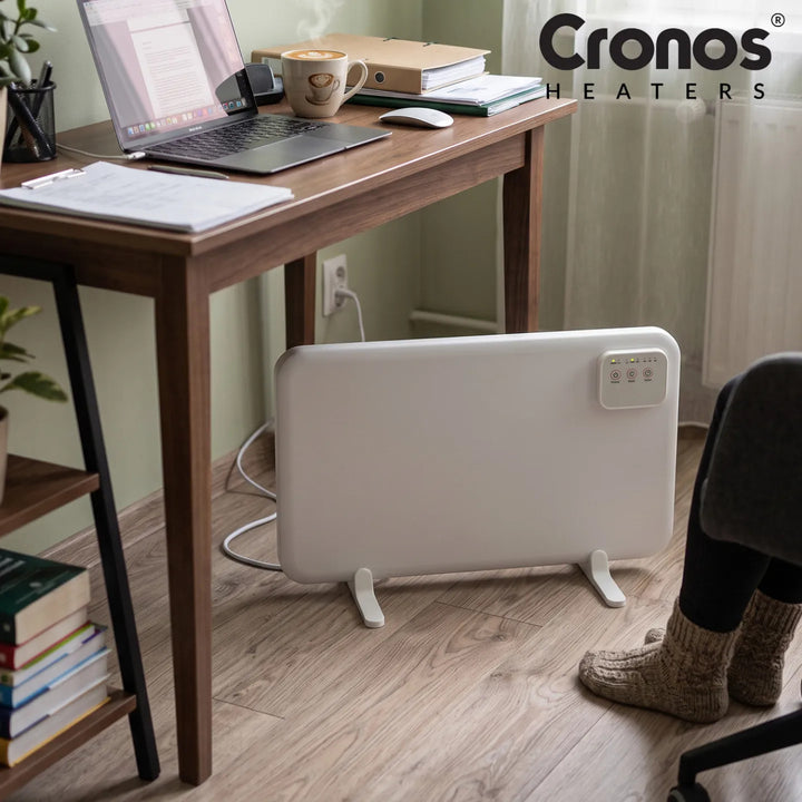 Cronos Infrarot-Heizplatte für unter dem Schreibtisch, Leistung 120 W, Timer, 3 Leistungsstufen, DCH-150