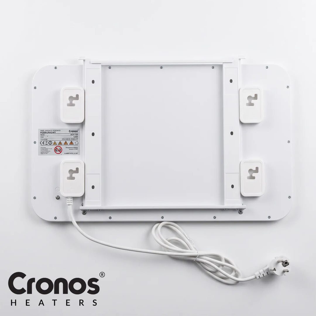Cronos Infrarot-Heizplatte für unter dem Schreibtisch, Leistung 120 W, Timer, 3 Leistungsstufen, DCH-150