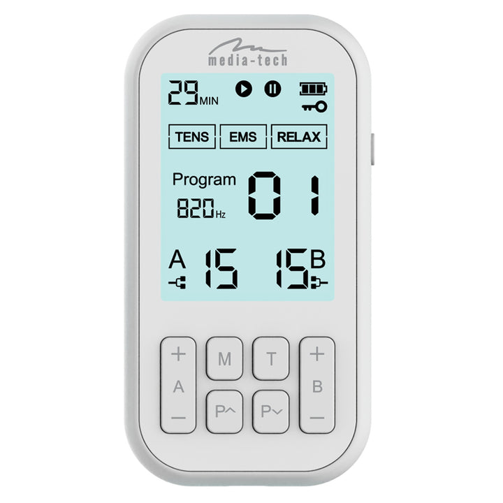 Massagegerät und Elektrostimulator, TENS/EMS, 3-in-1-Stimulation, Mediatech, MT6543