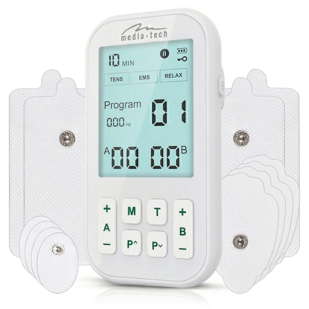 Massagegerät und Elektrostimulator, TENS/EMS, 3-in-1-Stimulation, Mediatech, MT6543