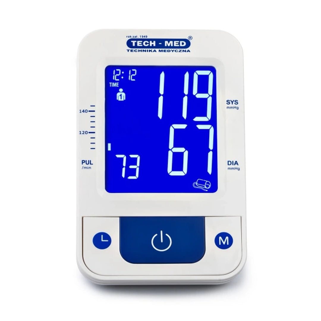 Elektronisches Blutdruckmessgerät, Sprachausgabe, Manschette 22–42 cm, IHB-Anzeige, TMA-CONTROL3, Techmed