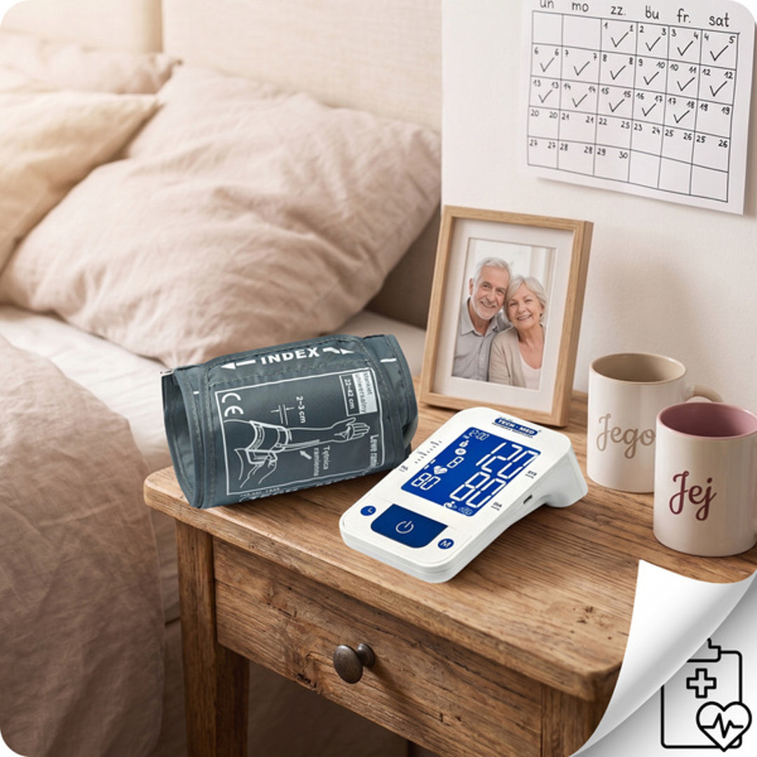 Elektronisches Blutdruckmessgerät, Sprachausgabe, Manschette 22–42 cm, IHB-Anzeige, TMA-CONTROL3, Techmed