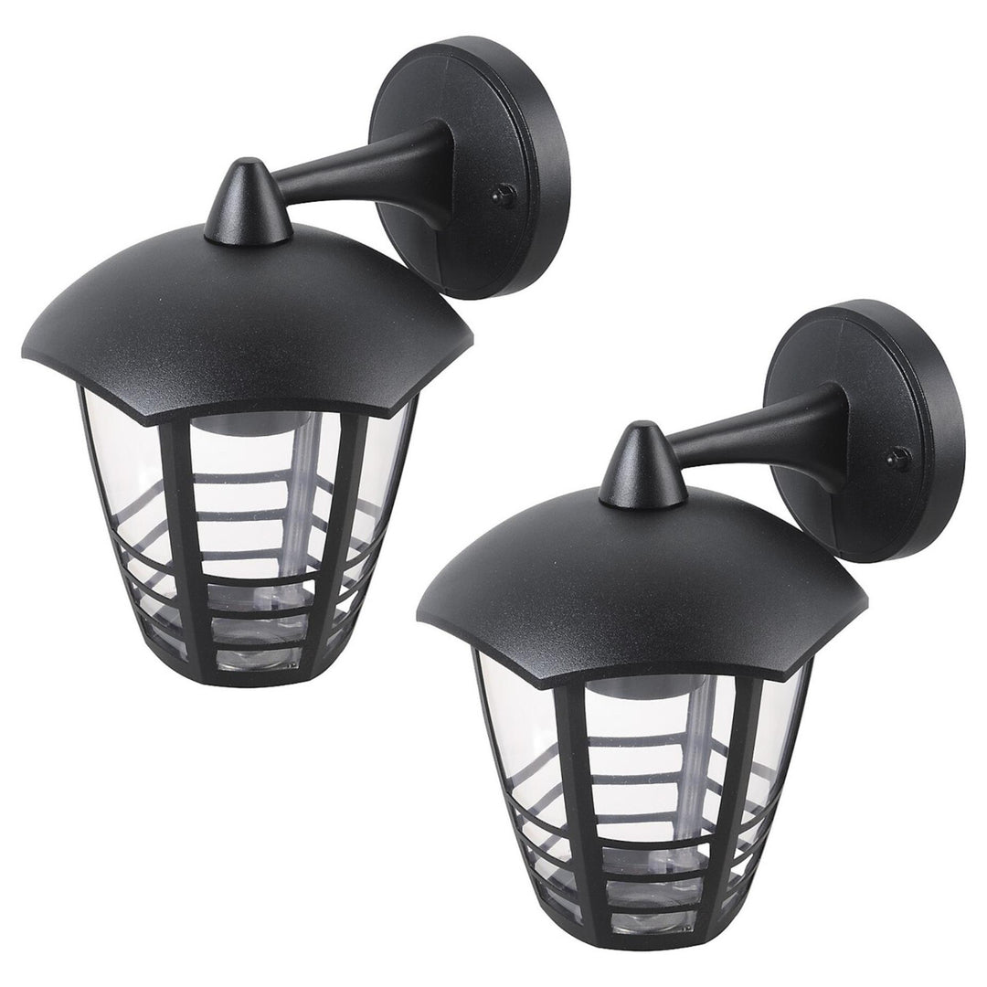 Rabalux-Wandleuchte, für den Außenbereich, IP44, E27, max. 60 W, schwarz, Marseille, 2 Stück