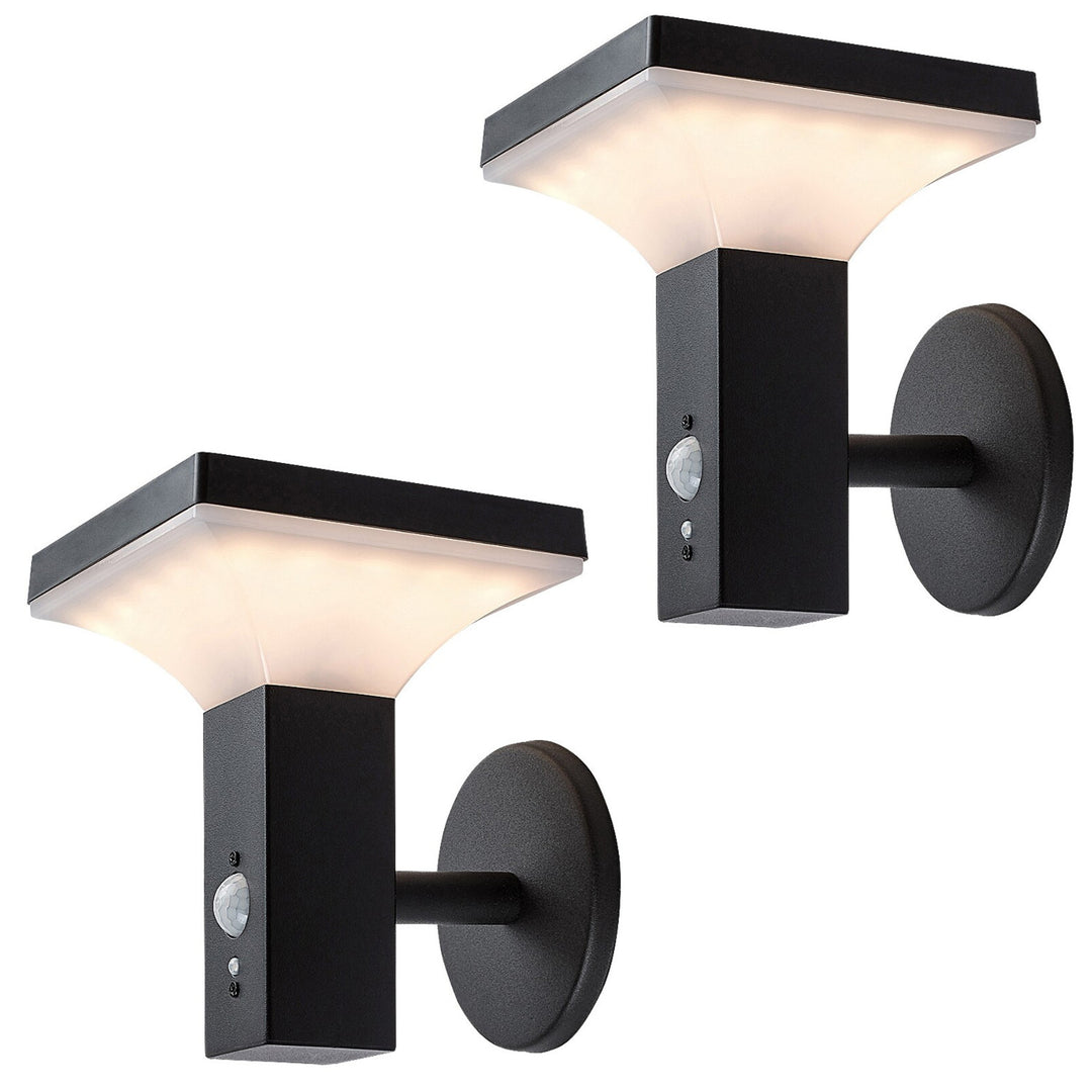 Rabalux-Leuchte, Wandleuchte, für den Außenbereich, solarbetrieben, IP44, 4-W-LED, Geleen, 2 Stück
