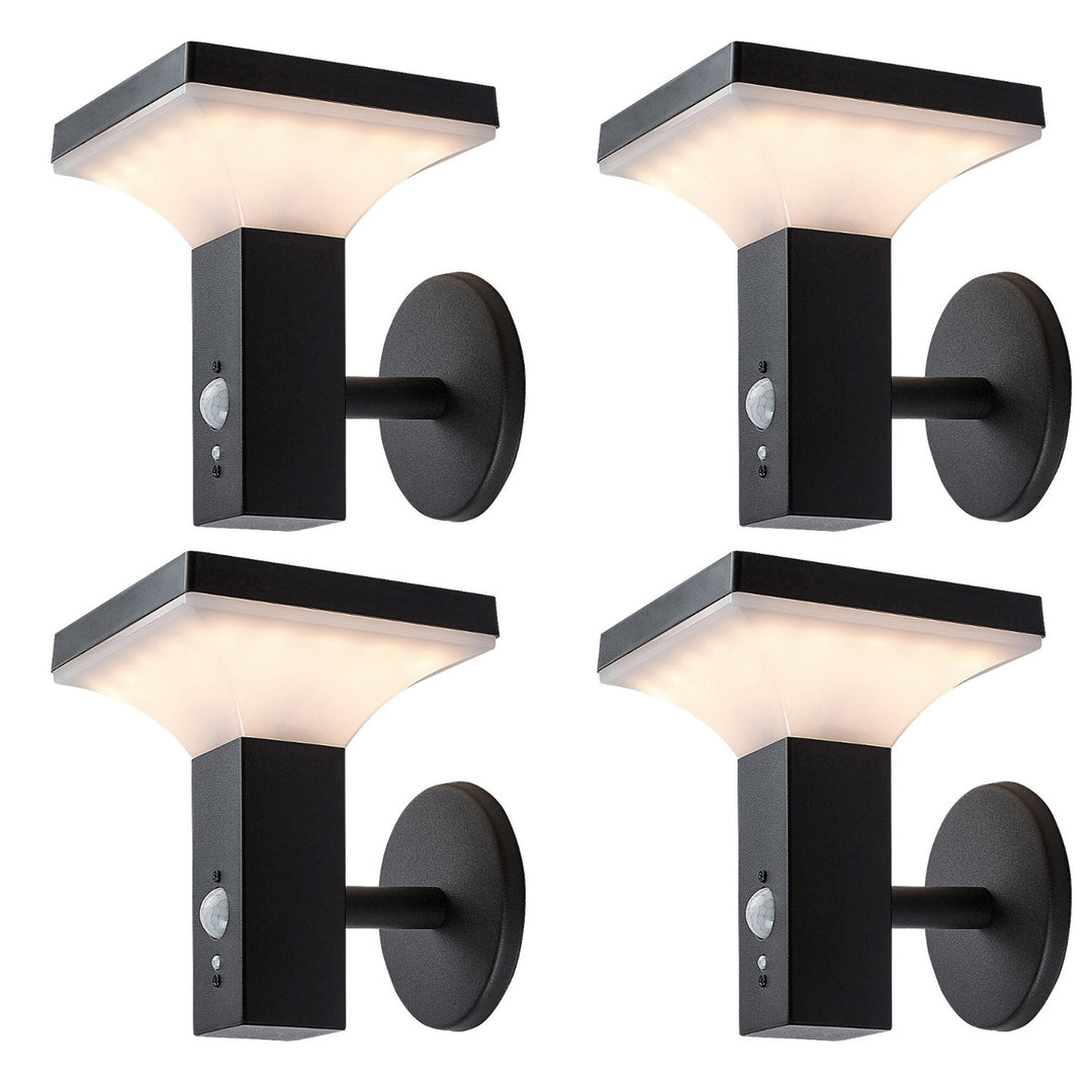 Rabalux-Leuchte, Wandleuchte, für den Außenbereich, solarbetrieben, IP44, 4-W-LED, Geleen, 4 Stück