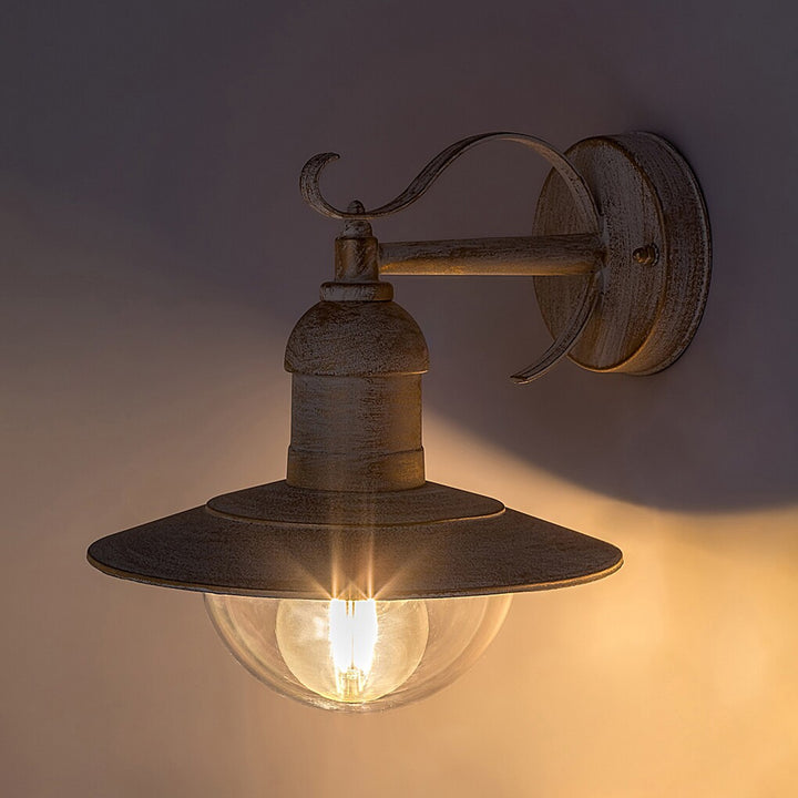 Rabalux-Wandleuchte, für den Außenbereich, IP44, E27, max. 60 W, antikes Weiß, Oslo, 2 Stück