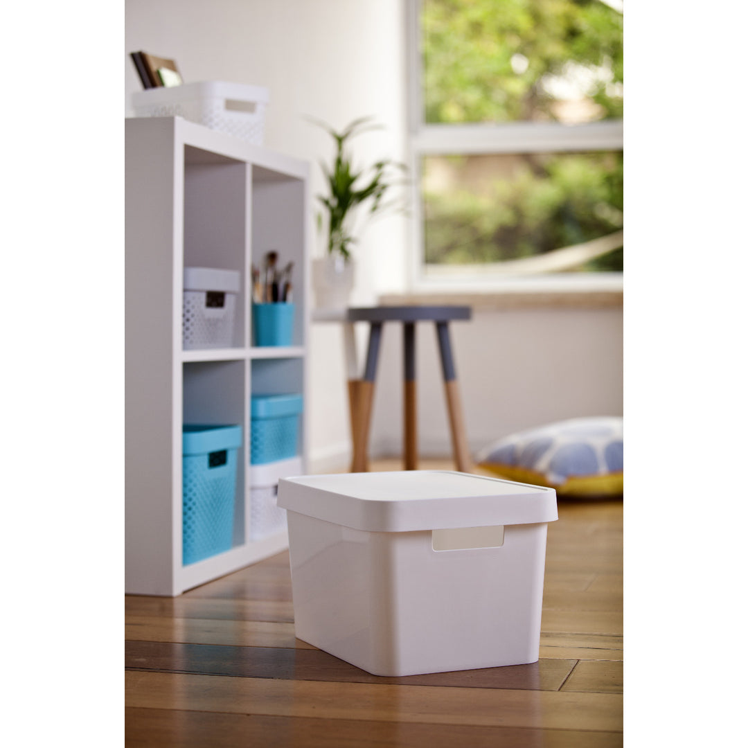 Curver Infinity 17-Liter-Behälter mit Deckel, weiß, 4 Stück